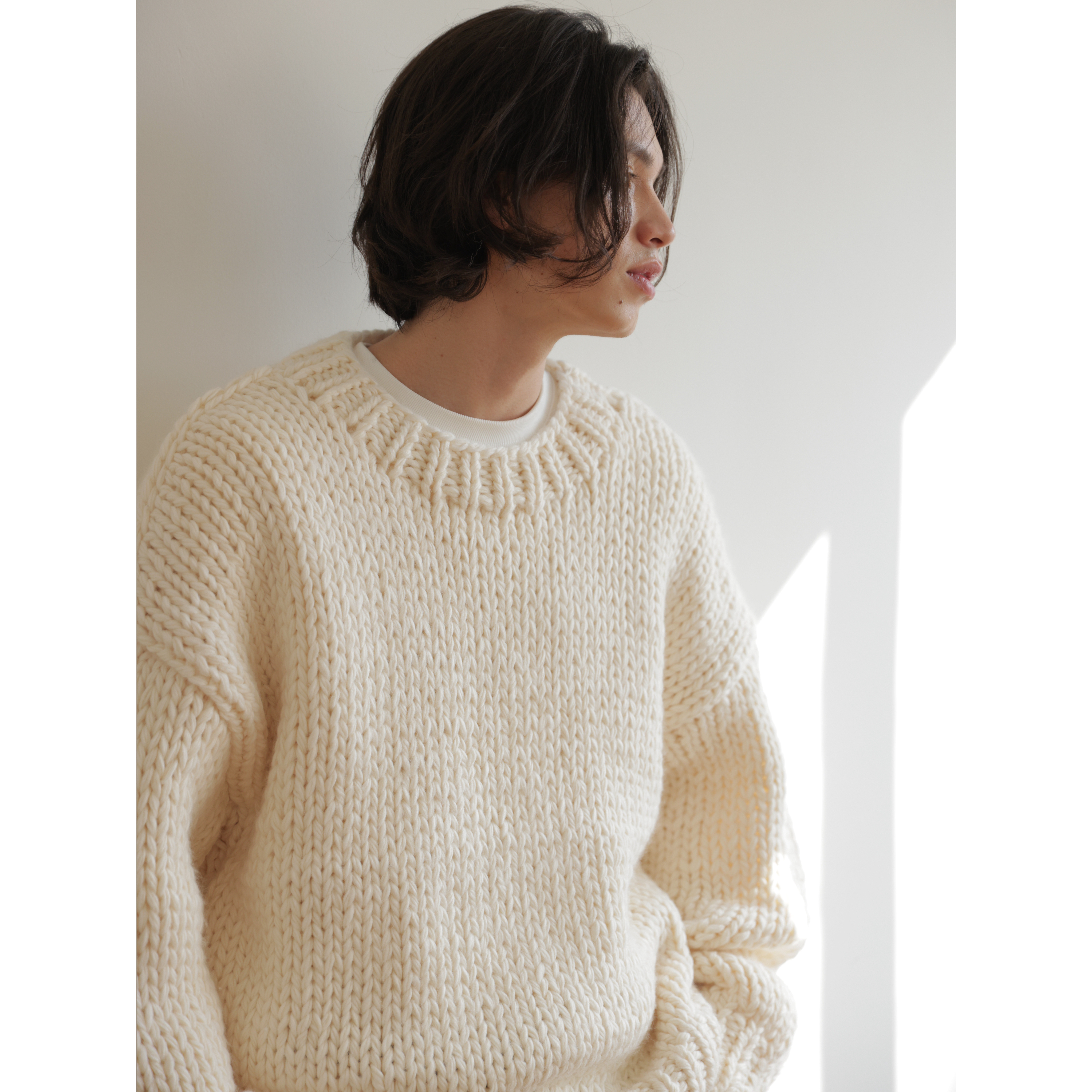 可乐生活CARPEM 纯手工粗针羊毛毛衣冬季北欧冰岛毛宽松慵懒上衣