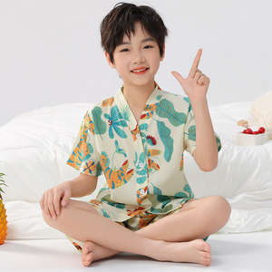 夏季男童短袖短裤套装