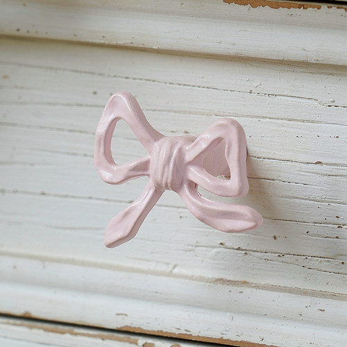 你可居法式柜门拉手抽屉衣柜门把手装饰柜子粉色蝴蝶结复古可爱