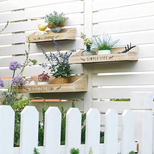 你可居层架套装木色厨房调料品墙上置物架挂墙花架储物架