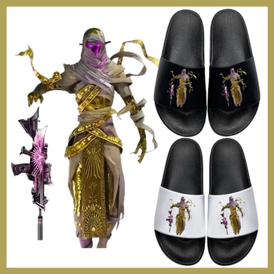 和平精英木乃伊红装拖鞋卡通夏季新款中大童防滑室内居家洗澡浴室