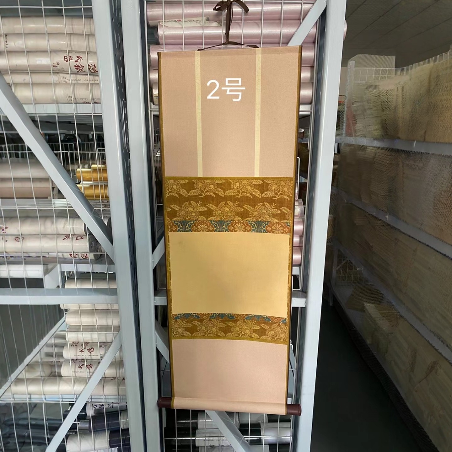 34x95仿明清古风做旧全绫精裱文创空白挂轴高清画质毛笔书法创作