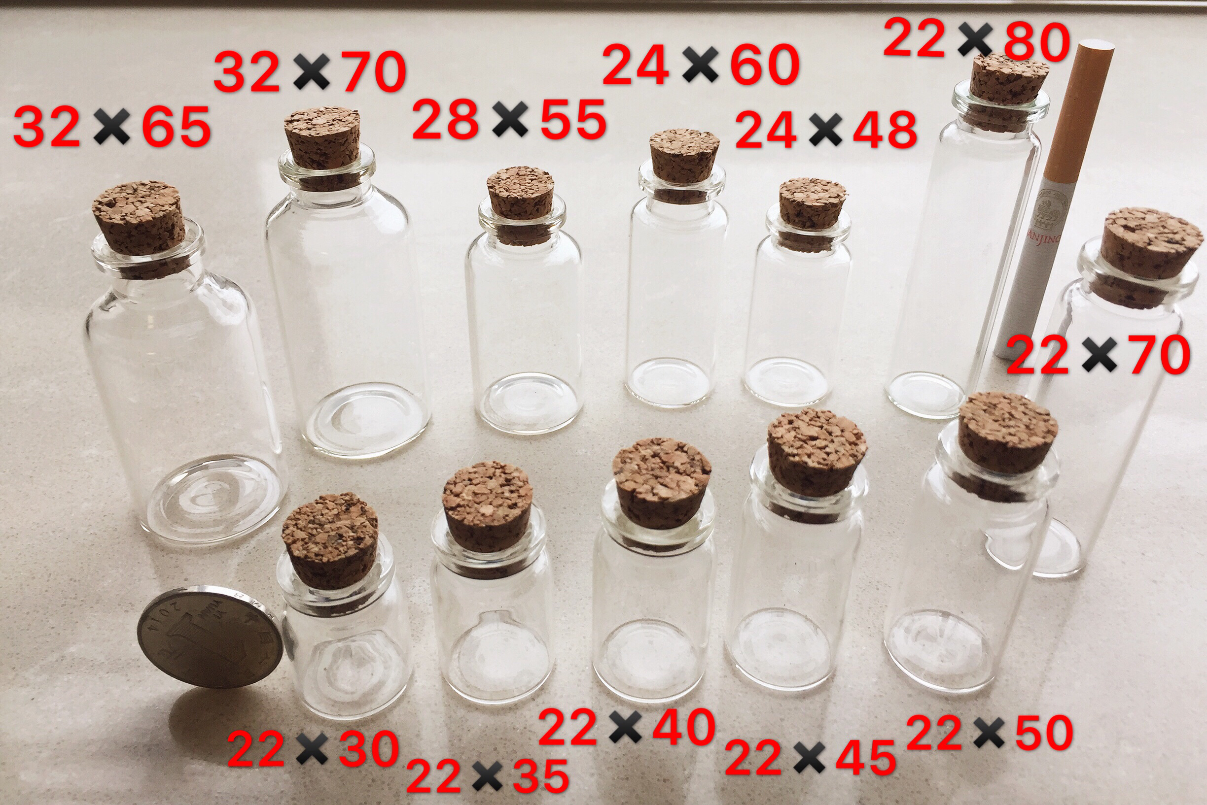 西林瓶玻璃空瓶3/5/7/30/10ml实验化工试剂样分装木塞透明许愿瓶 家居饰品 幸运星/瓶 原图主图