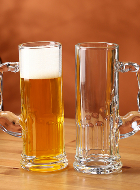 创意酒杯啤酒扎啤马克大力杯肌肉啤酒杯大容量活动餐厅水杯玻璃杯