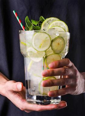 耐热玻璃大口径水果茶杯奶茶饮品杯精酿酒杯家庭待客隔热纸客户接