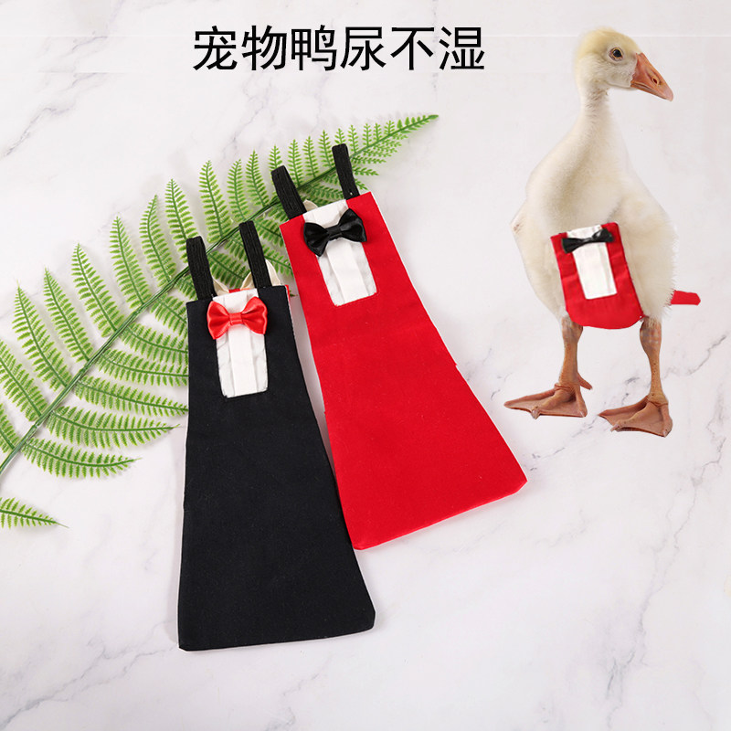 宠物鸭西服衣服柯尔鸭尿不湿 鸡衣服屎纸尿布鹅鸭尿片裤用品领结