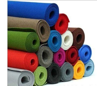 彩色服装专做箱包背景毛毡布