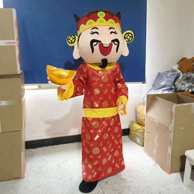 财神爷卡通人偶服装成人演出服行走活动道具玩偶服动漫cos新年服