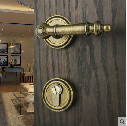 美式做旧复古卧室分体锁