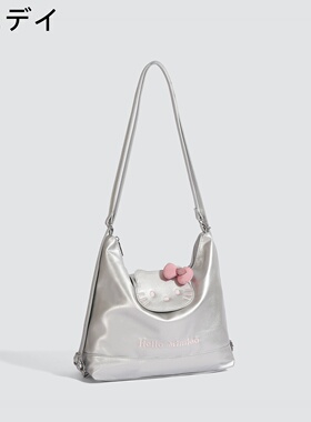 日本フエデイ双肩托特包包女式2026新款慵懒大容量hellokitty包包