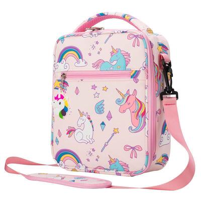 BPA free Children Cartoon Unicorn Lunch Box Bag for Girls0
