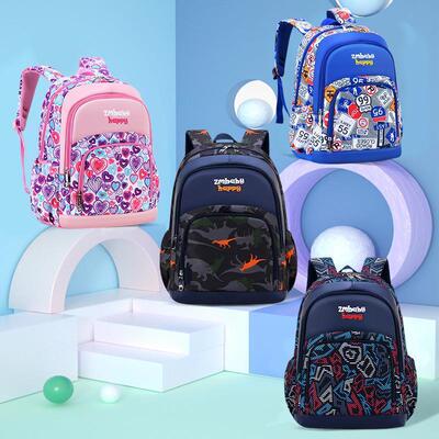 Elementary school backpacks cartoon cute girl childrens