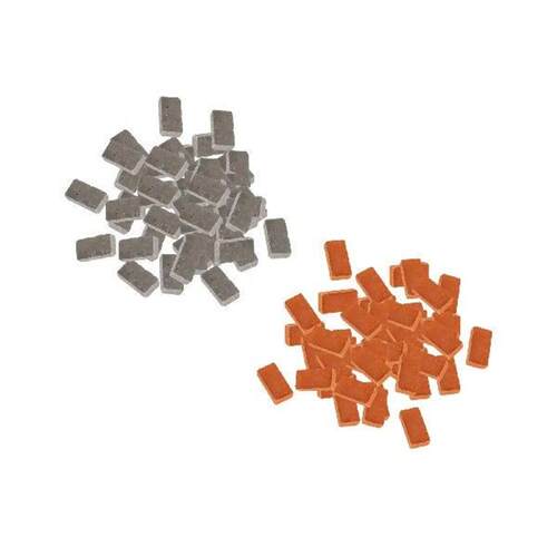 50 Pieces 1/16 Miniature Bricks Pottery Clay Bricks Mini