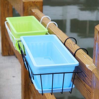 plastic garden pot flower rack outdoor balcony basket rack