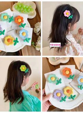 Threedimensional flower clip ~ cute childrens hair clip ba