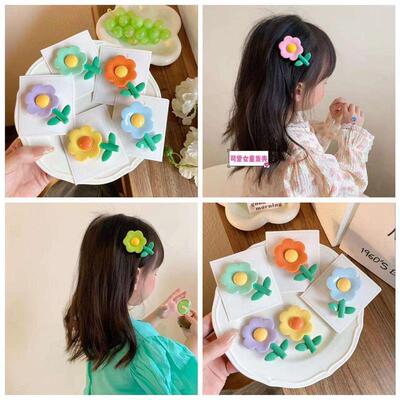 Threedimensional flower clip ~ cute childrens hair clip ba