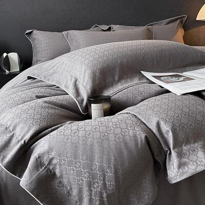 Embroidery Jacquard Bedsheet Blanket Duvet Cover Bed 4Sets