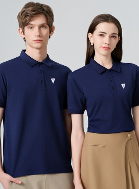 长安深蓝工作服短袖POLO衫男女夏汽车新能源4S店汽修工装T恤定制