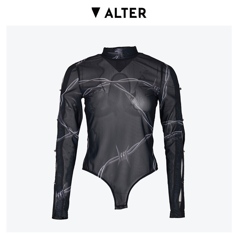 【rolling acid02设计师品牌】alter荆棘丛生网纱镂空连裆胎衣