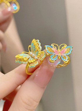 镀925银新品新款新中式古风花边