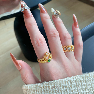 镀925银轻奢复古宫廷风布拉提契戒指女小众设计高级感