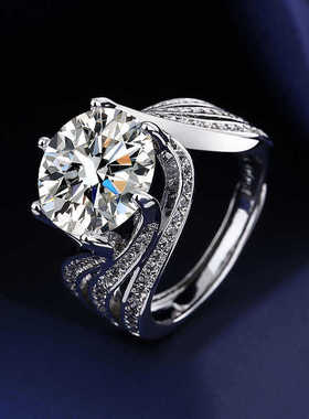 镀925银新品公主大钻鸽子蛋豪华5