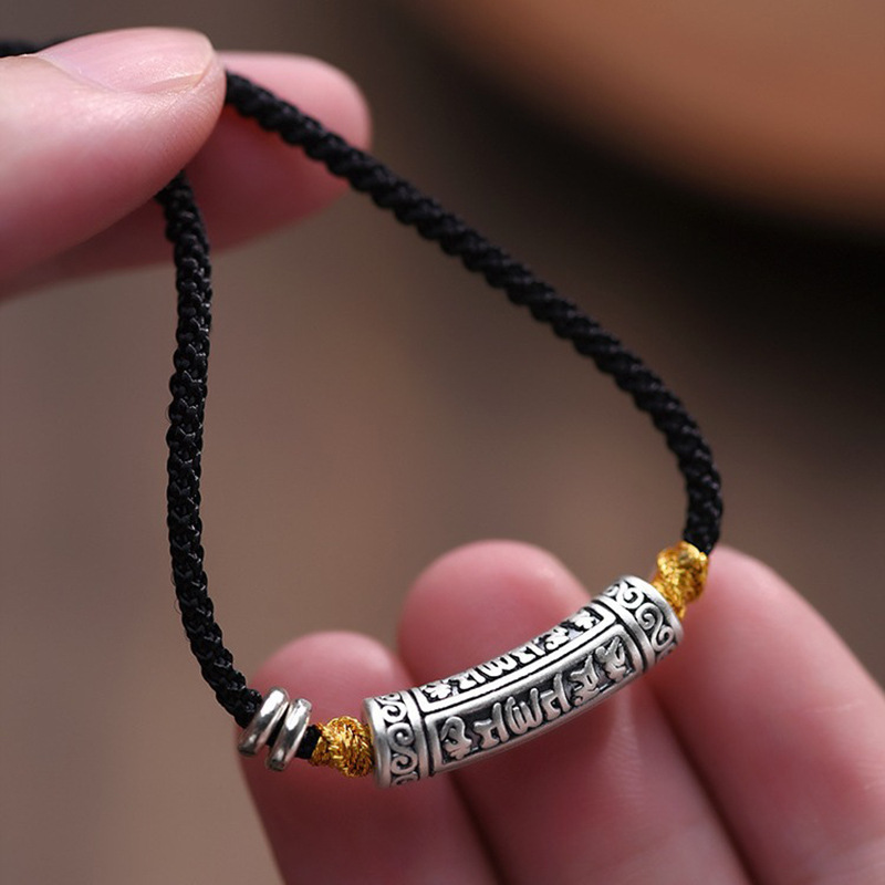 六字真言吊坠男女款复古路路通龙年项链生日礼物