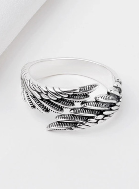 个性天使翅膀戒指情侣对戒男女友