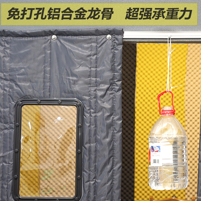 门帘隔断帘冬季加厚防寒保暖挡风免打孔棉门帘店铺超市家用棉门帘