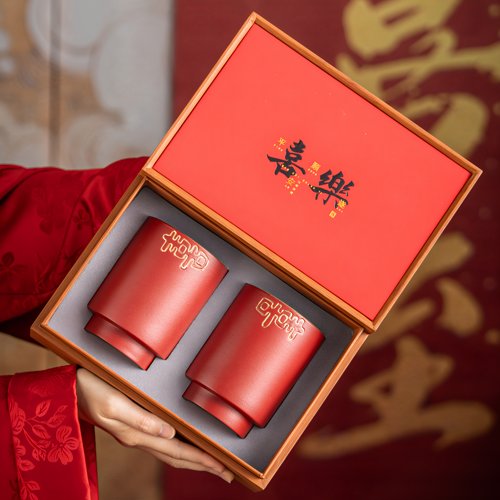 喜乐双囍可乐对杯礼盒装送礼