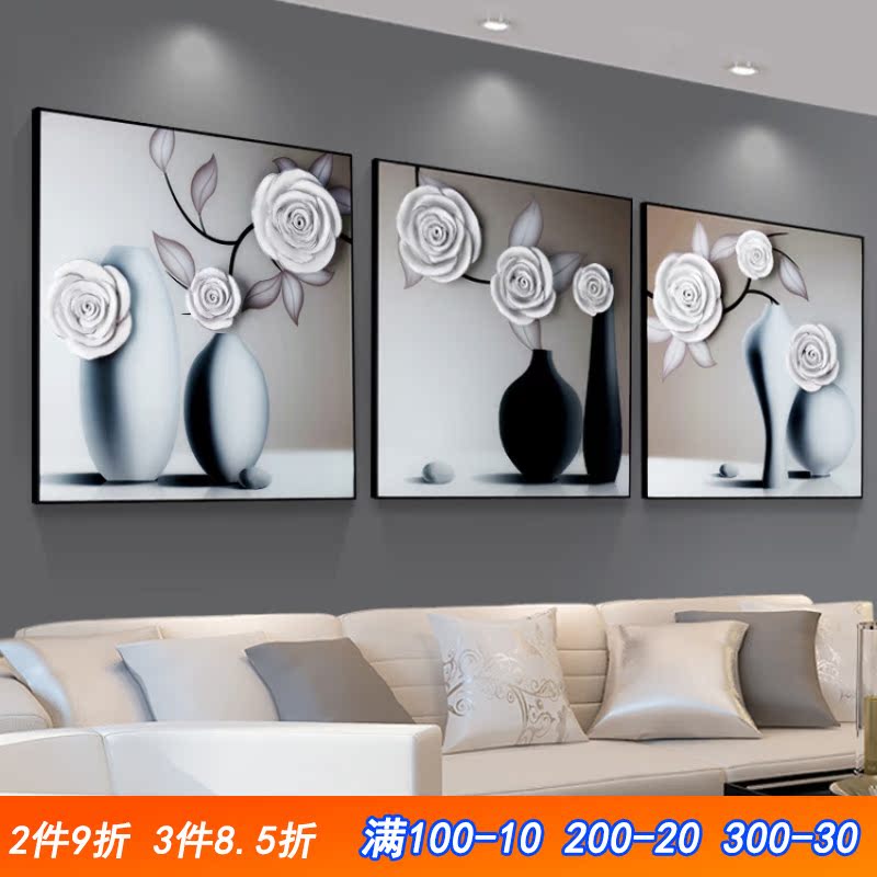 2020新款5d钻石画满钻石绣花瓶卧室全贴钻十字绣三联画客厅餐厅在类目 居家布艺, 十字绣及工具配件, 十字绣套件中 - 来自Buy2taobao.com提供专业的淘宝代购服务