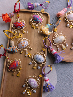 广西壮锦手工双面如意流苏包包挂饰钥匙扣礼物旅游纪念品