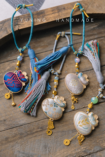 广西非遗壮锦麦穗花双面福袋钱袋流苏包包挂饰伴手礼物旅游纪念品