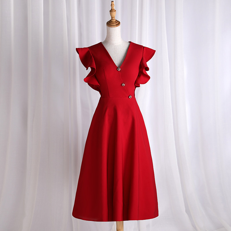 敬酒服新娘礼服2020新款夏季连衣裙宴会晚礼服女订婚回门平时可穿