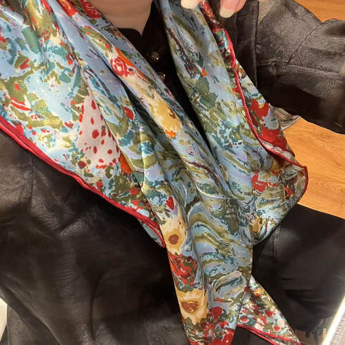 100%桑蚕丝大方巾披肩女一条包邮