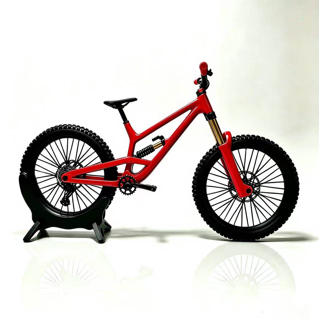 3D打印Commencal FRS自行车模型山地车红色设计创意礼物收藏