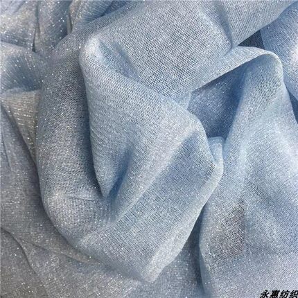 供应银线高弹六角网眼布 锦纶银葱高弹网布 女装面料 尼龙网眼布