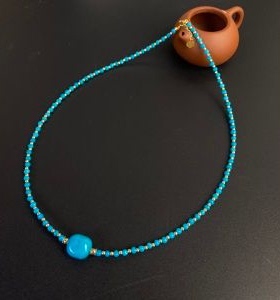 18k金美松籽料项链