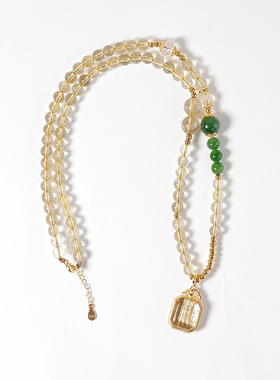 顺心顺意-发晶设计款水晶项链