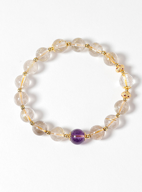 【爱华尚珠宝 双十一专场】怀金佩紫 发晶手链