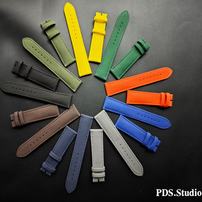 佩大师手工定制氟橡胶编织纹表带