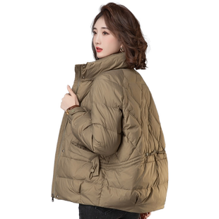 短款羽绒服女2025新款冬季大码宽松中年妈妈时尚洋气保暖加厚外套