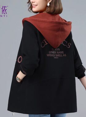 休闲连帽外套女2024年春秋