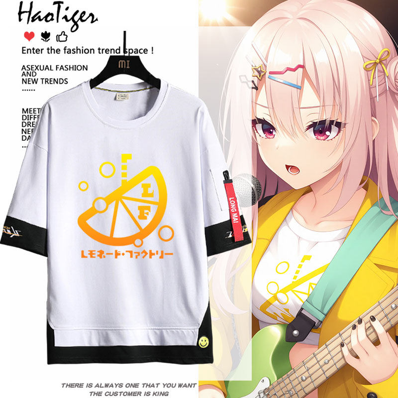 柚子社新作Lemonade Factory队服周边同款cos圆领短袖T恤痛衣服