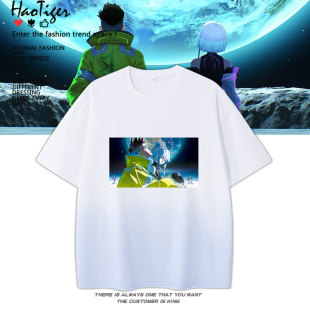 赛博朋克边缘行者露西大卫情侣短袖二次元渐变T恤cos学生半袖衣服