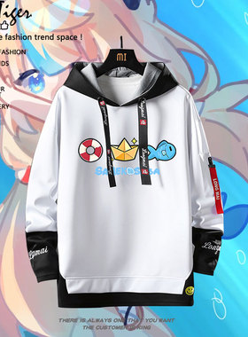 虚拟主播Sameko Saba鲨鱼娘Vtuber古拉二次元假两件卫衣cos男痛衣