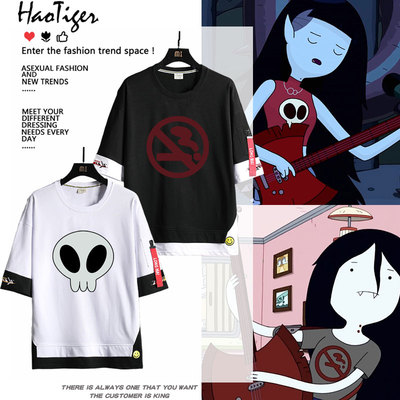 探险活宝复刻Marceline摇滚周边同款cos服夏季短袖T恤男女痛衣服