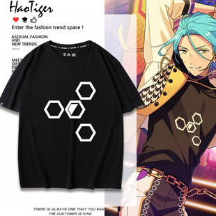 偶像梦幻祭2椎名丹希cos衣服队长天城燐音樱河琥珀短袖T恤男上衣