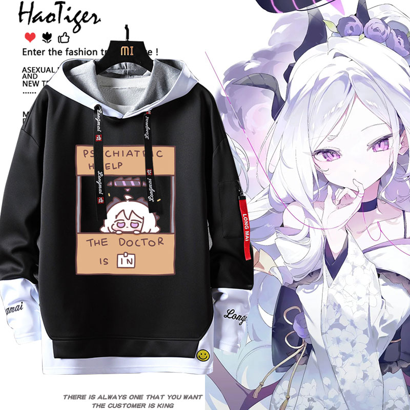 碧蓝游戏空崎日奈游戏周边cos假两件卫衣男女青少年二次元痛衣服