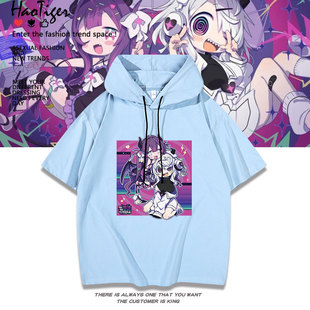 curtain魂 晕晕电波症候群紫色系列周边短袖T恤男女渐变色上衣服